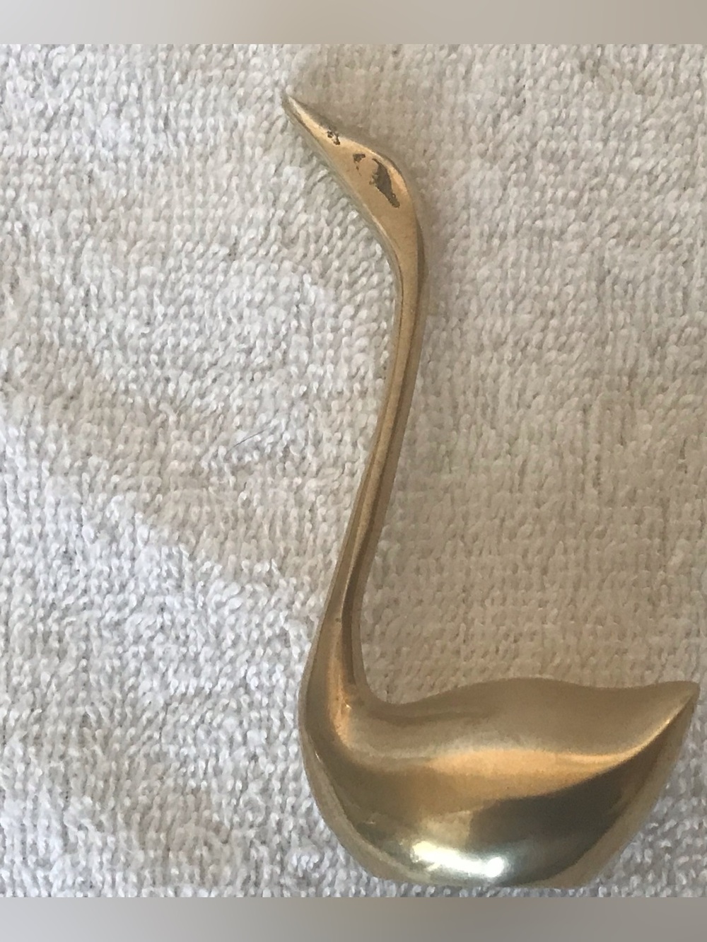 Bundle Mid century Solid Brass Swan Duck Decorative Figurines Shiny Gold Finish - Picture 4 of 6